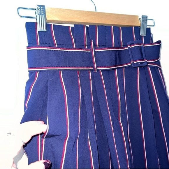 Derek Lam 10 Crosby Navy Striped Satin Culottes - Picture 6 of 12